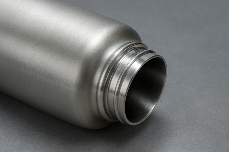 Stålflaske som er testet og fødevaregodkendt